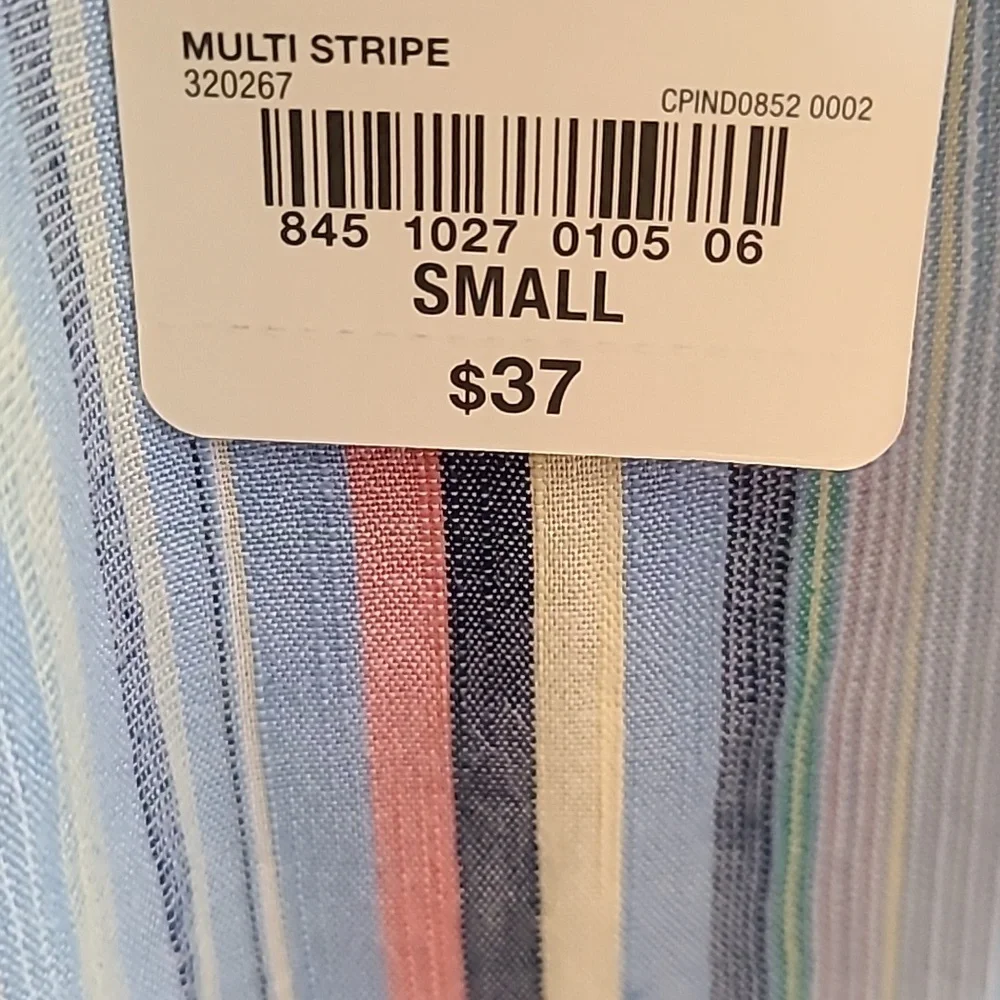 ST. JOHN'S BAY WOMEN'S BLUE SHORT SLEEVE STRIPED TOP SIZE SMALL_9
